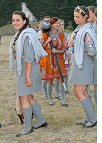 Ognisko na Placu Millenium